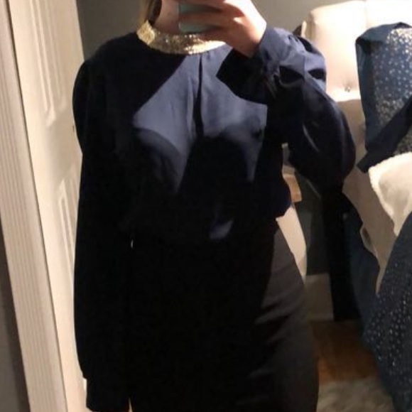 Navy blue blouse - Picture 11 of 12